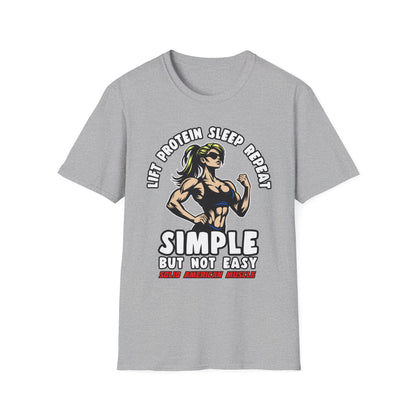 Solid American Muscle - Simple But Not Easy #1 T-Shirt