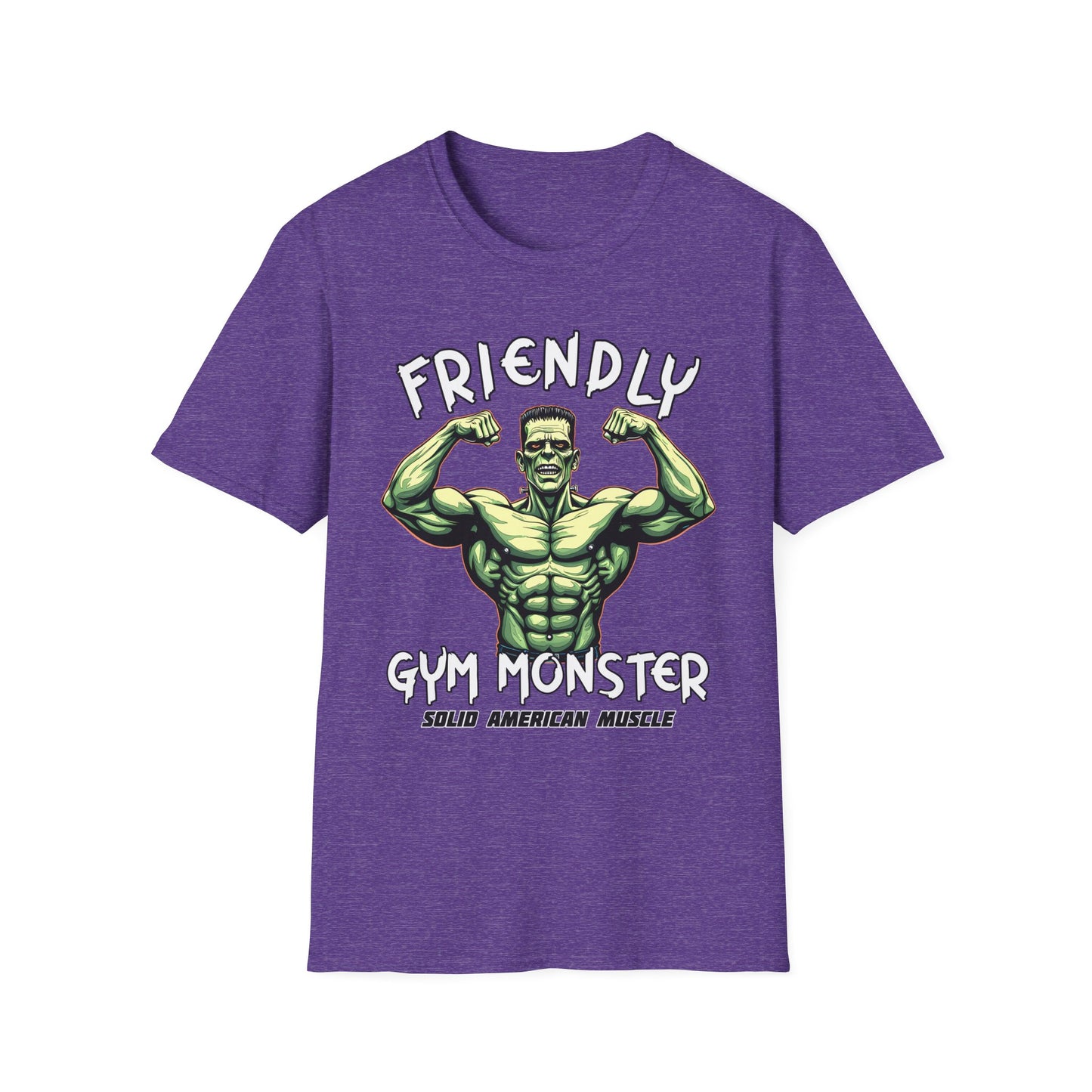 Solid American Muscle - Friendly Gym Monster - Halloween Frankenstein's Monster T-Shirt