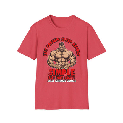 Solid American Muscle - Simple But Not Easy T-Shirt