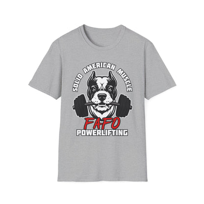 Solid American Muscle - FAFO Powerlifting - Mad Dog T-Shirt