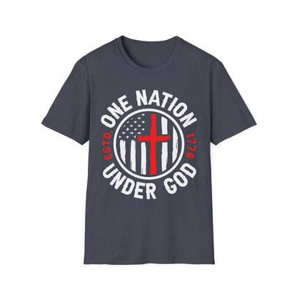 Patriot Collection - One Nation Under God - Christian Cross - T-Shirt