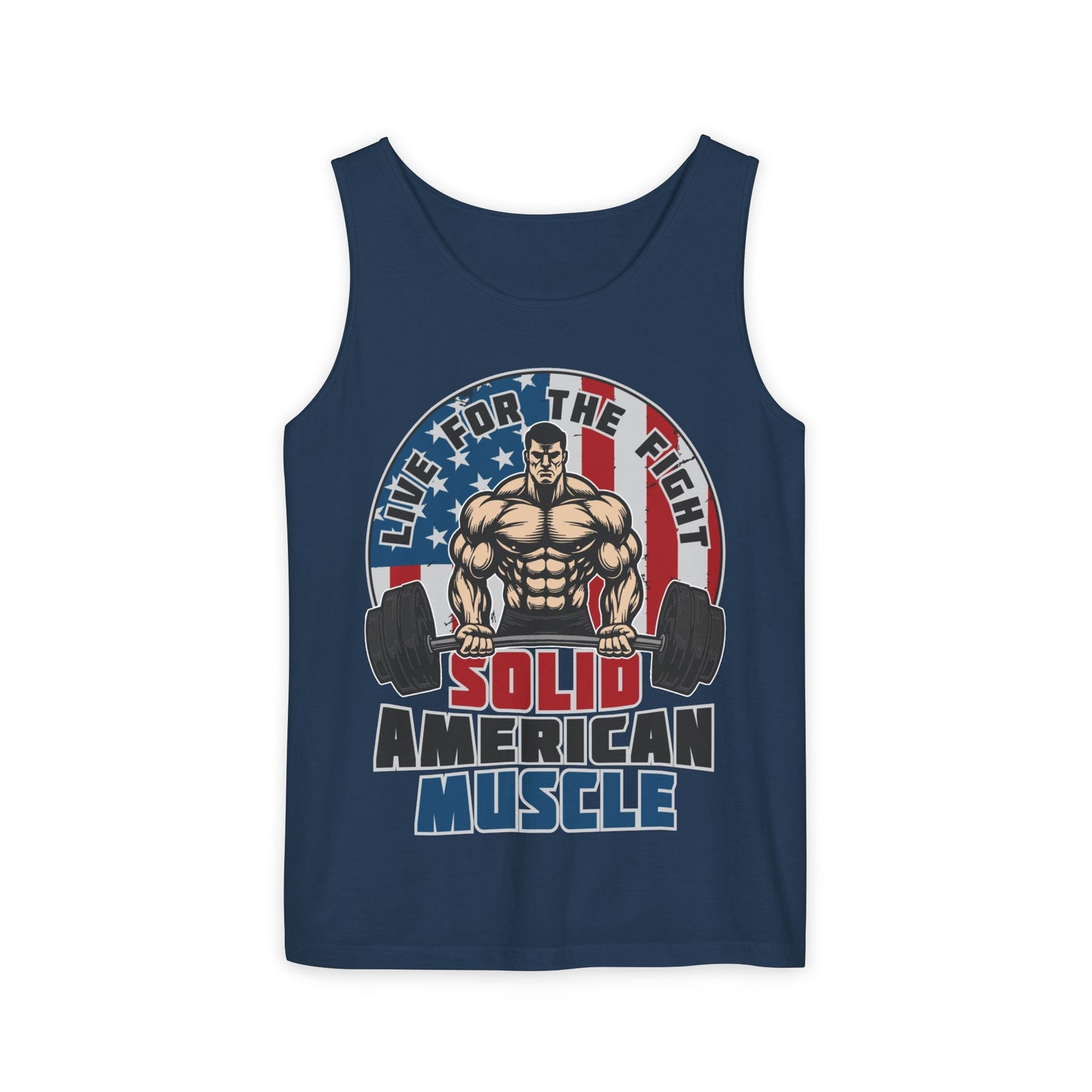 Solid American Muscle - Live For The Fight - Logo - Tank Top