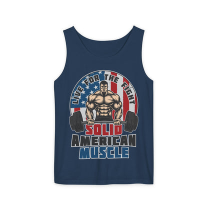 Solid American Muscle - Live For The Fight - Logo - Tank Top