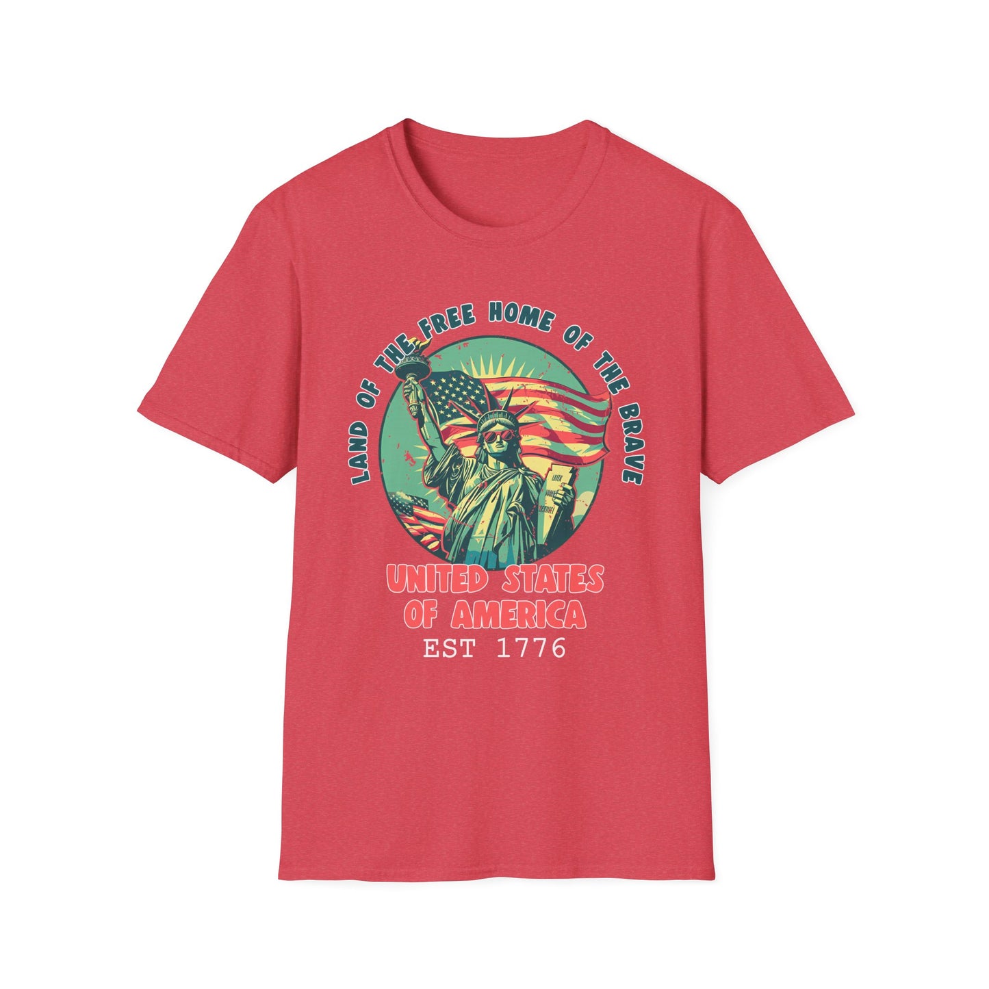 Patriot Collection - Land of the Free Home of the Brave - Statue of Liberty Patriotic T-Shirt