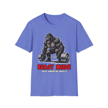 Solid American Muscle - Beast Mode - Silverback Gorilla T-Shirt