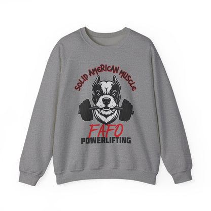 Solid American Muscle - FAFO Powerlifting - Mad Dog Sweatshirt