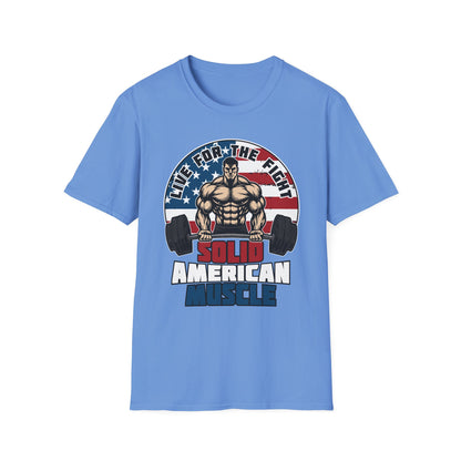 Solid American Muscle - Live for the Fight - Logo T-Shirt