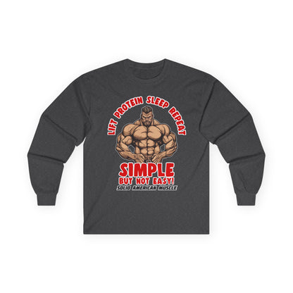Solid American Muscle - Simple But Not Easy - Long Sleeve T-Shirt