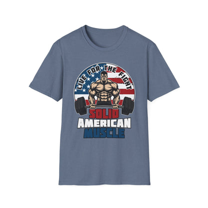 Solid American Muscle - Live for the Fight - Logo T-Shirt