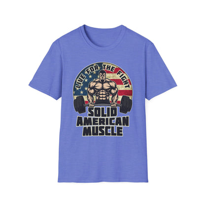 Solid American Muscle - Live for the Fight - Rustic Logo T-Shirt