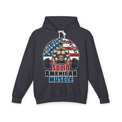 Solid American Muscle - Live for the Fight - Logo - Gym Hoodie / Pullover