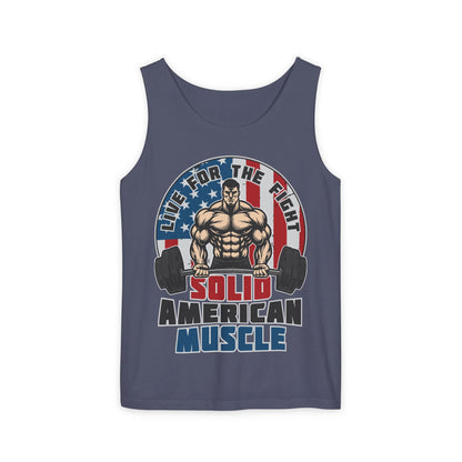 Solid American Muscle - Live For The Fight - Logo - Tank Top
