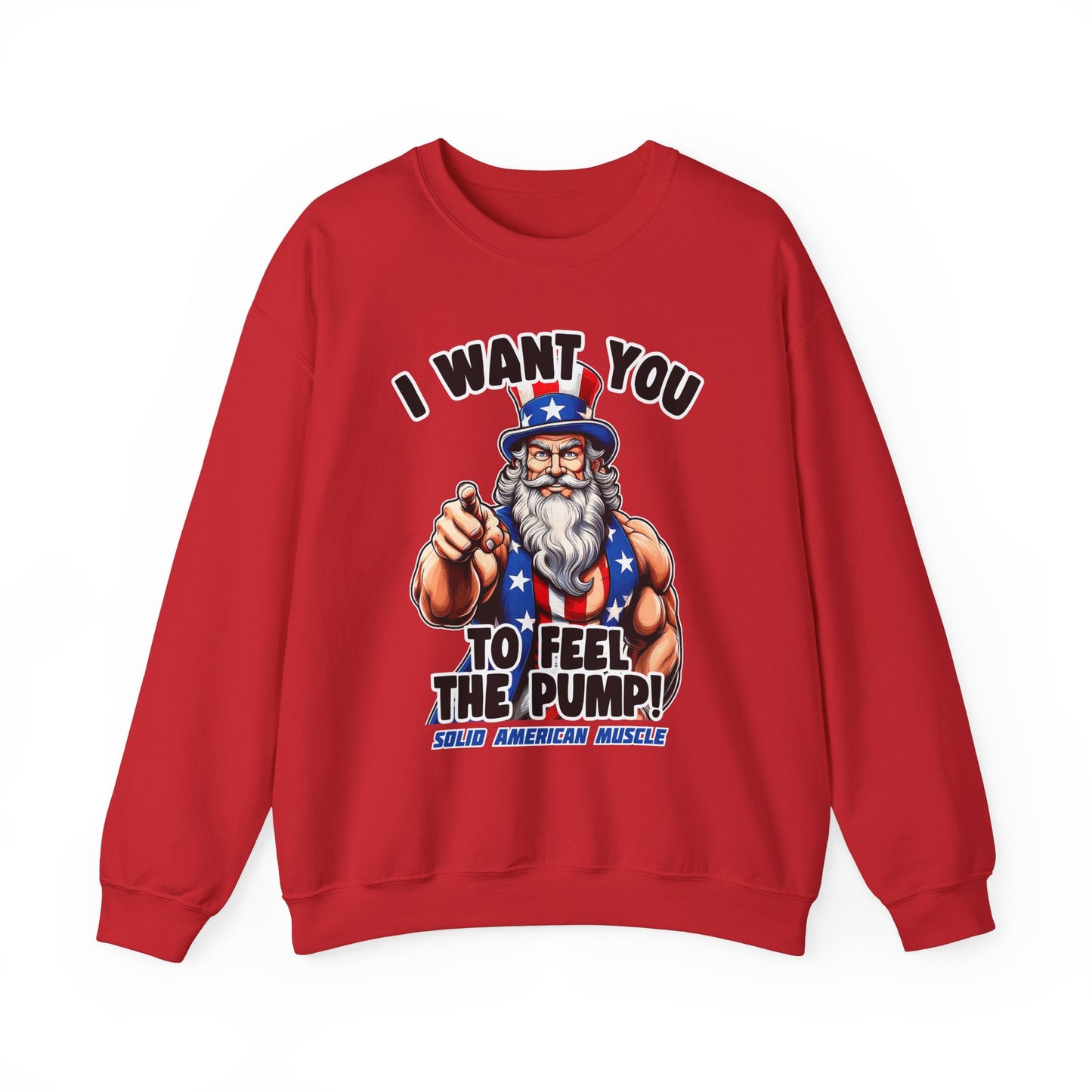 Solid American Muscle - I Want You to Feel the Pump! - Uncle Sam T-Shirt