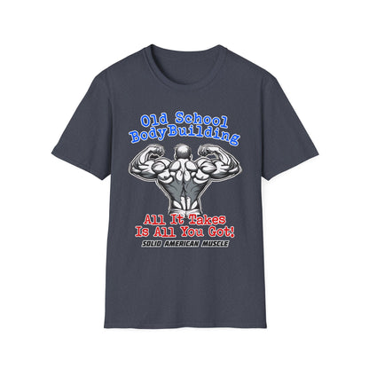 Solid American Muscle - Old School Bodybuilding T-Shirt