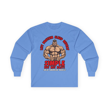 Solid American Muscle - Simple But Not Easy - Long Sleeve T-Shirt