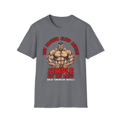Solid American Muscle - Simple But Not Easy T-Shirt