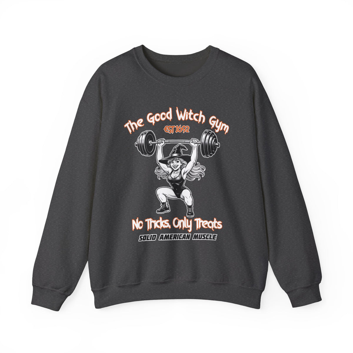 Solid American Muscle - The Good Witch Gym - Halloween Witch Gym Sweatshirt