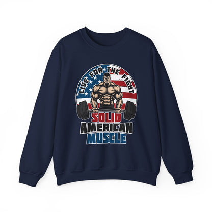 Solid American Muscle - Live for the Fight - Logo Sweatshirt