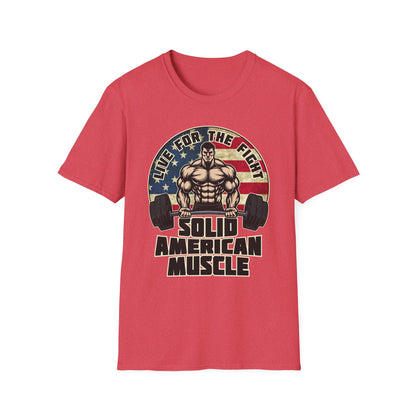 Solid American Muscle - Live for the Fight - Rustic Logo T-Shirt