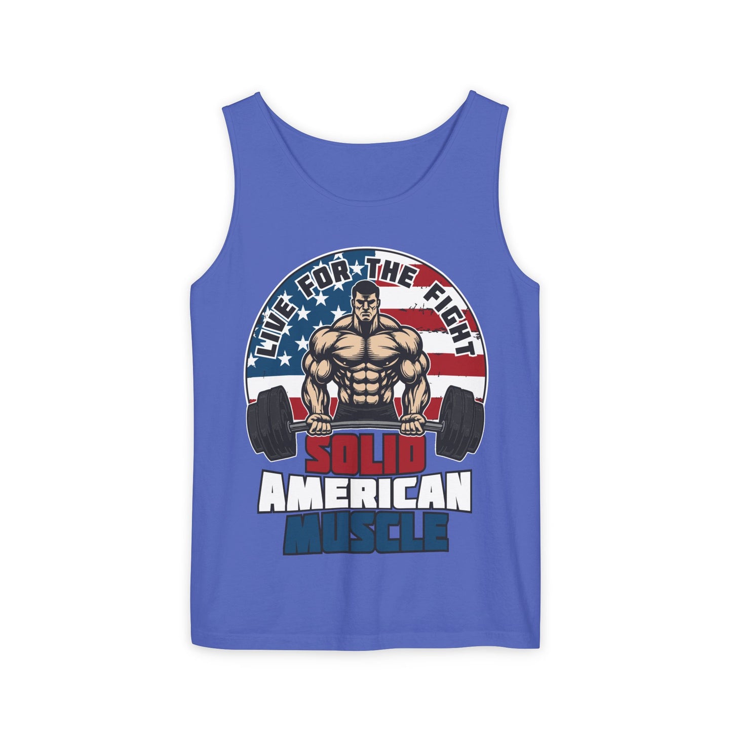 Solid American Muscle - Live For The Fight - Logo - Tank Top
