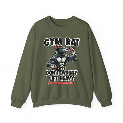 Solid American Muscle - Gym Rat - Don't Worry Lift Heavy - Sweatshirt
