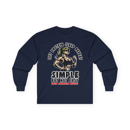 Solid American Muscle - Simple But Not Easy #1 - Long Sleeve T-Shirt
