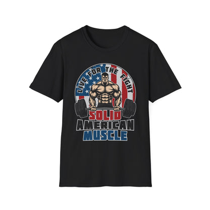 Solid American Muscle - Live for the Fight - Logo T-Shirt