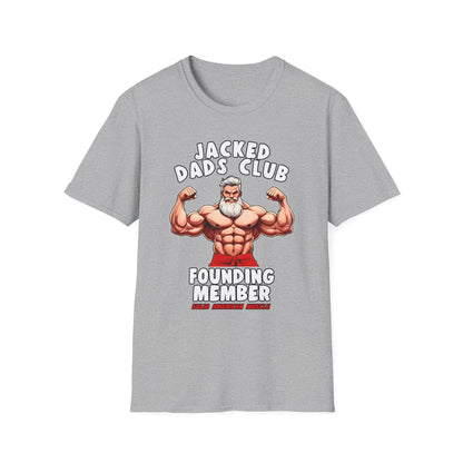 Solid American Muscle - Jacked Dads Club - Founding Member - Father's Day T-Shirt
