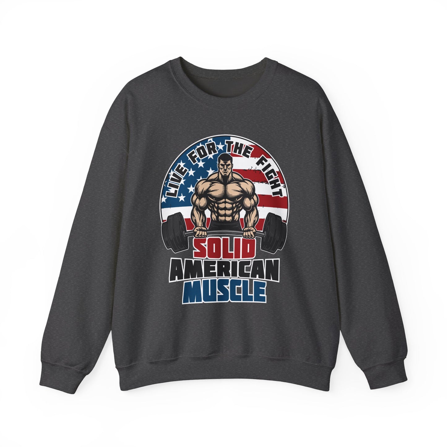 Solid American Muscle - Live for the Fight - Logo Sweatshirt