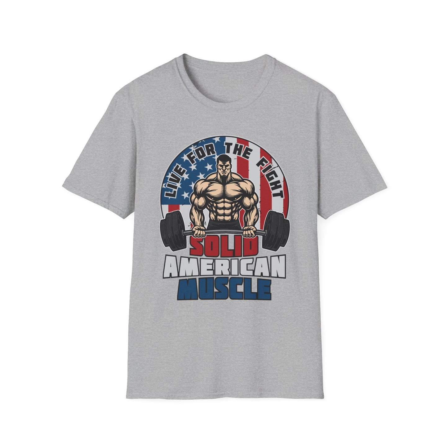 Solid American Muscle - Live for the Fight - Logo T-Shirt