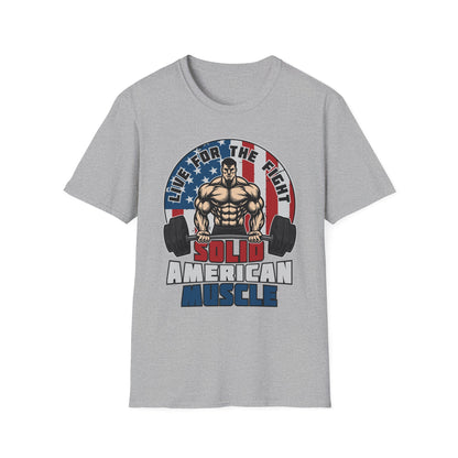 Solid American Muscle - Live for the Fight - Logo T-Shirt