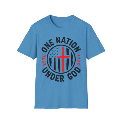 Patriot Collection - One Nation Under God - Christian Cross - T-Shirt