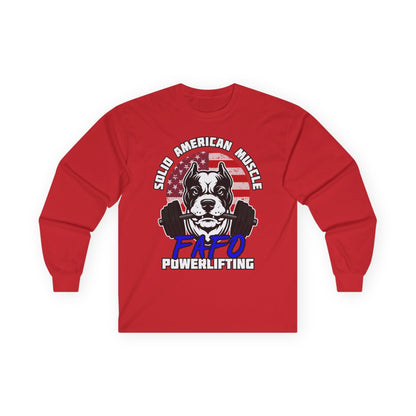 Solid American Muscle - FAFO Powerlifting - Mad Dog - Long Sleeve T-Shirt