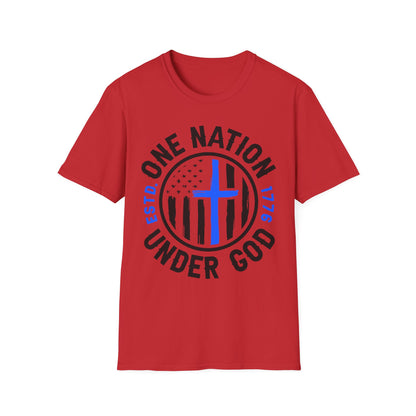 Patriot Collection - One Nation Under God - Christian Cross - T-Shirt
