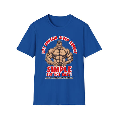 Solid American Muscle - Simple But Not Easy T-Shirt