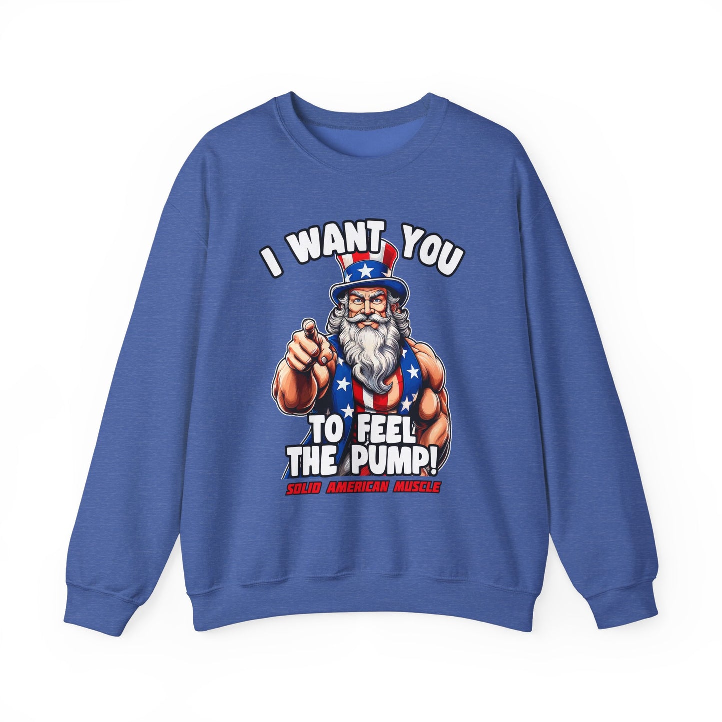 Solid American Muscle - I Want You to Feel the Pump! - Uncle Sam T-Shirt
