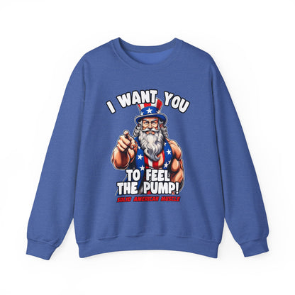 Solid American Muscle - I Want You to Feel the Pump! - Uncle Sam T-Shirt