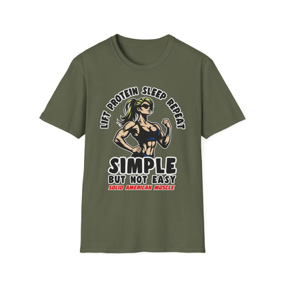 Solid American Muscle - Simple But Not Easy #1 T-Shirt