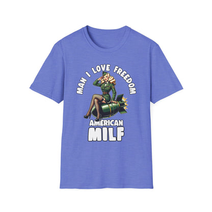 Patriot Collection - Man I Love Freedom - American MILF Pinup T-Shirt