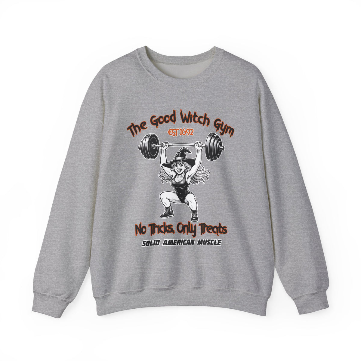 Solid American Muscle - The Good Witch Gym - Halloween Witch Gym Sweatshirt