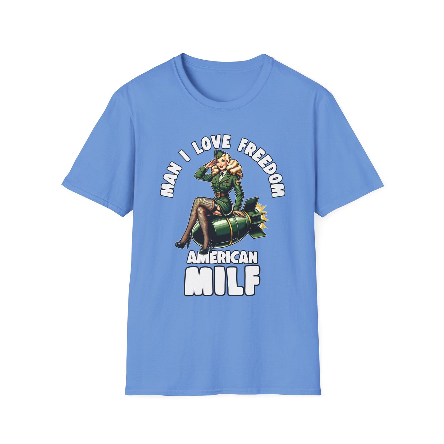 Patriot Collection - Man I Love Freedom - American MILF Pinup T-Shirt