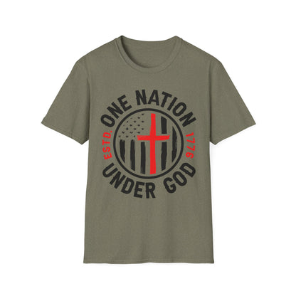 Patriot Collection - One Nation Under God - Christian Cross - T-Shirt