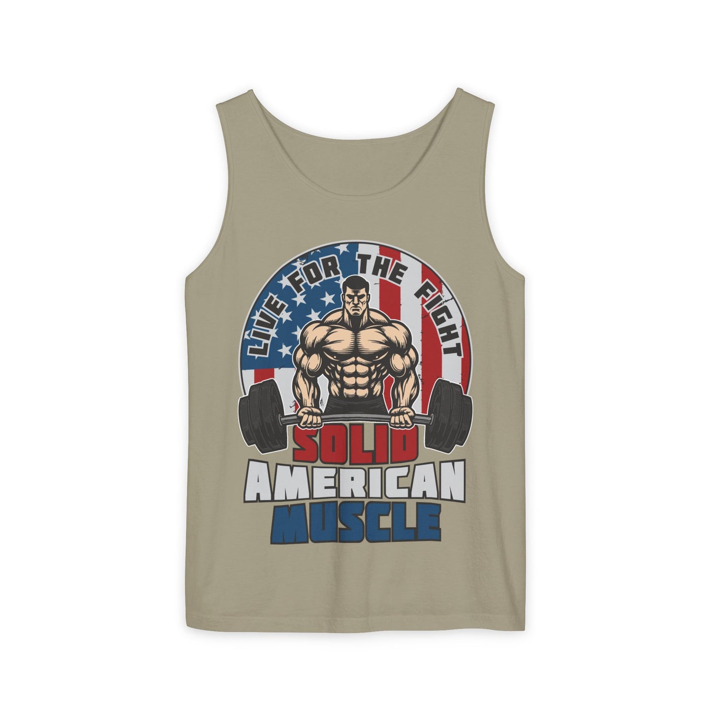 Solid American Muscle - Live For The Fight - Logo - Tank Top