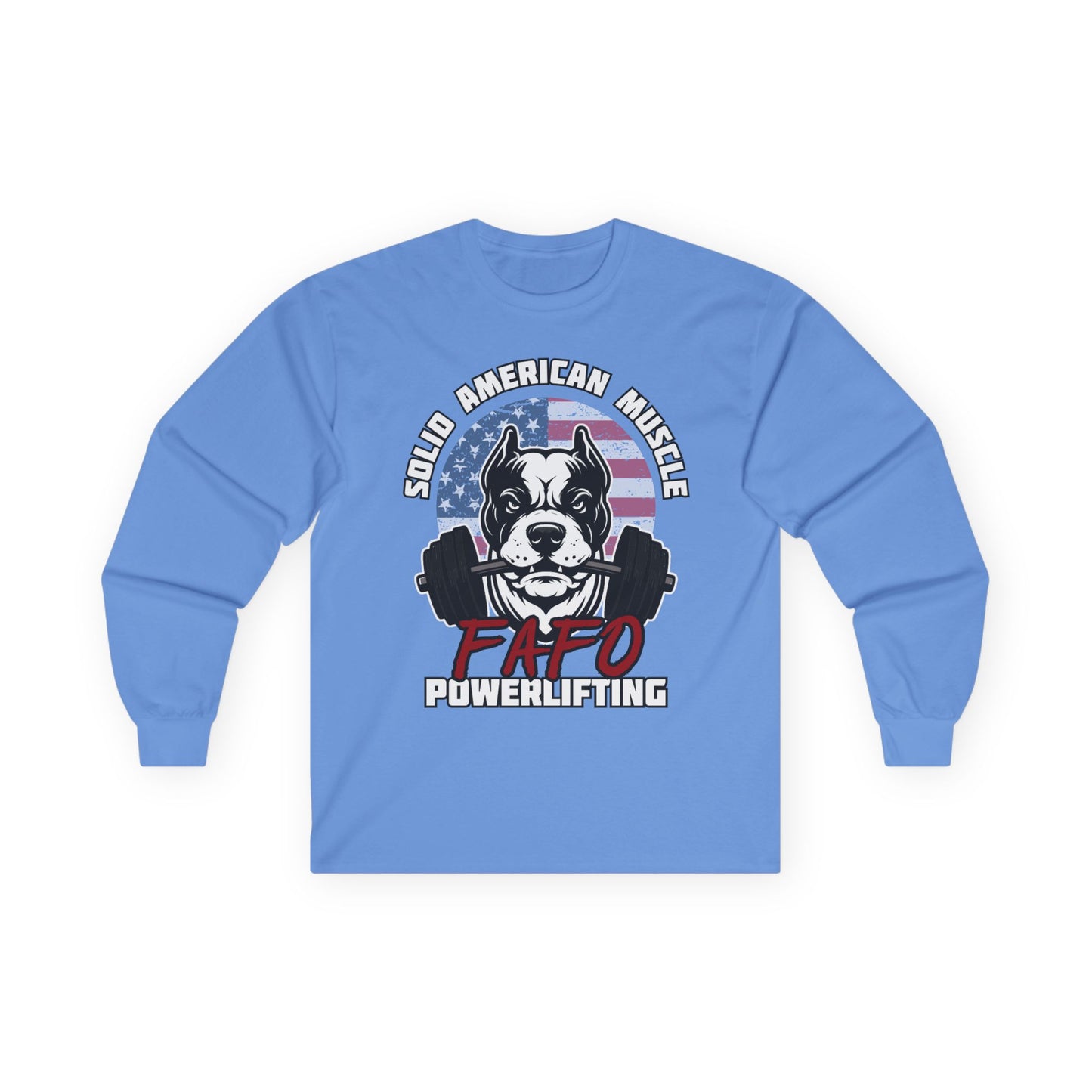 Solid American Muscle - FAFO Powerlifting - Mad Dog - Long Sleeve T-Shirt