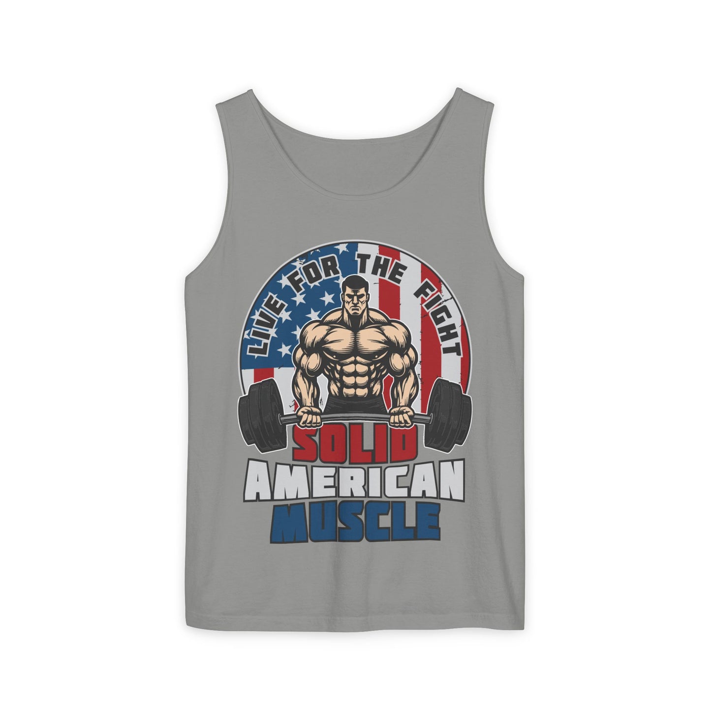 Solid American Muscle - Live For The Fight - Logo - Tank Top