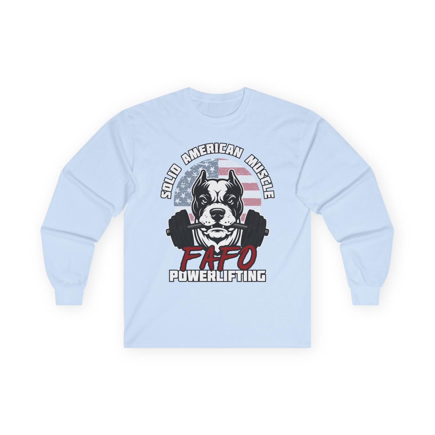 Solid American Muscle - FAFO Powerlifting - Mad Dog - Long Sleeve T-Shirt