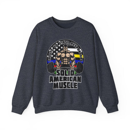 Solid American Muscle - Salute to First Responders - Logo T-Shirt