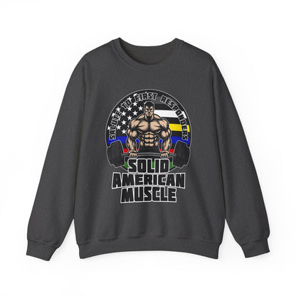 Solid American Muscle - Salute to First Responders - Logo T-Shirt