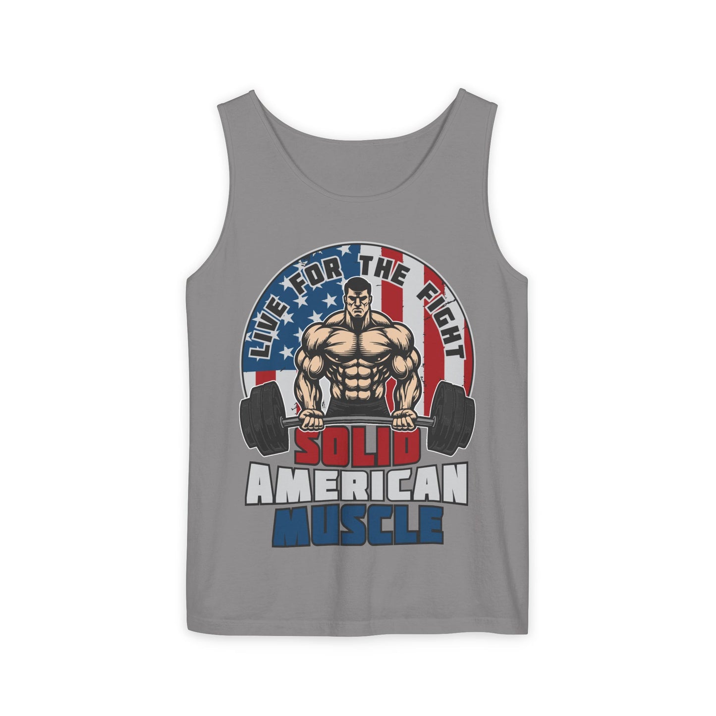 Solid American Muscle - Live For The Fight - Logo - Tank Top