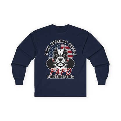 Solid American Muscle - FAFO Powerlifting - Mad Dog - Long Sleeve T-Shirt
